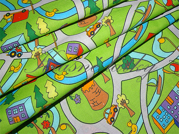 Město, atest pro děti do tří let, šíře 140 cm