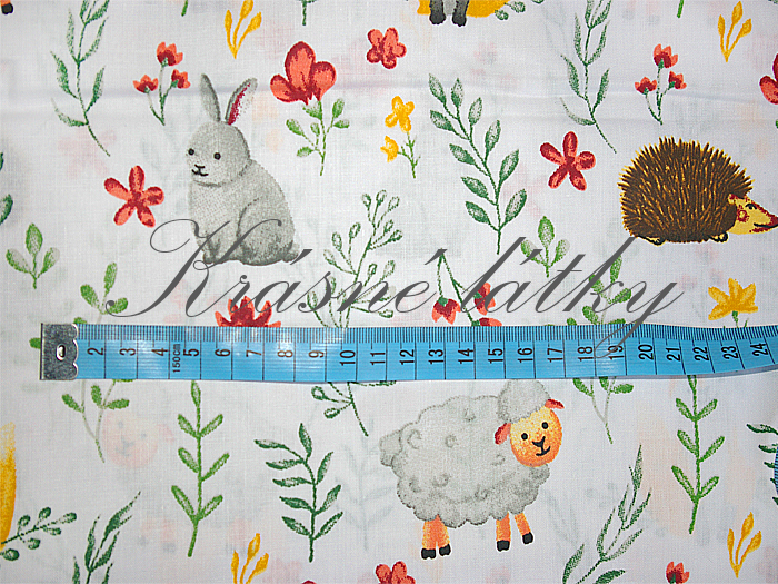 Ježek, králíček, liška, ovečka 160 cm bavlna, 130 g/m2