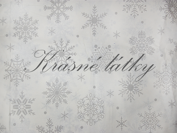 Vločky na bílé - 100 % bavlna, š. 240 cm bavlna, 130 g/m2