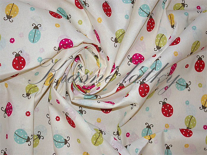 Berušky - 100% bavlna, š. 220 cm, 140 g/m2