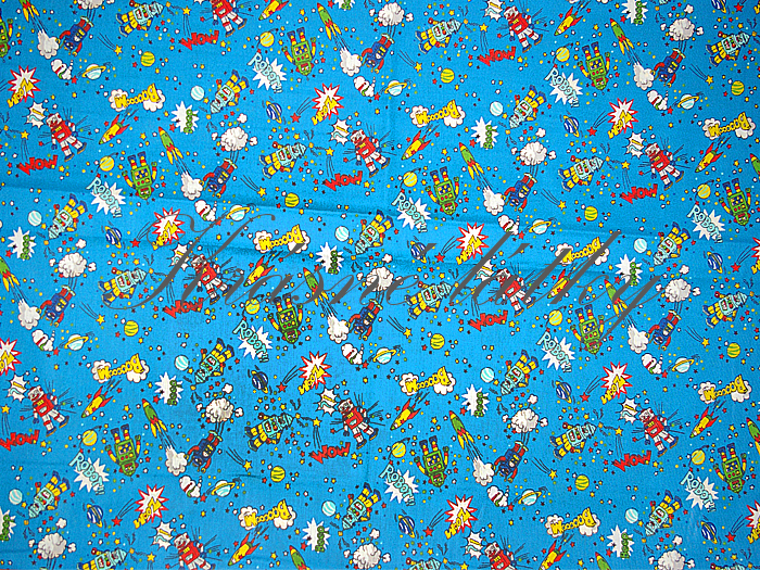 Vesmír, raketa, roboti, planety, hvězdy,ufo, atest pro děti do tří let 