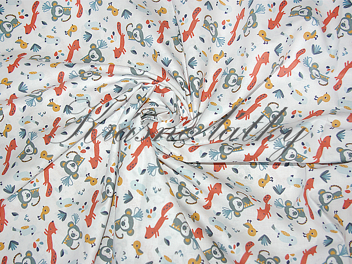 Bavlna, Opička a další zvířátka - 100% bavlna, š. 150 cm, 120 g/m2