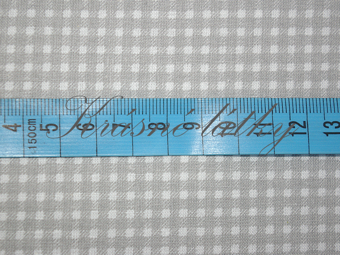 Kostička šedá drobná - bavlněné plátno, š.160cm, látky metráž