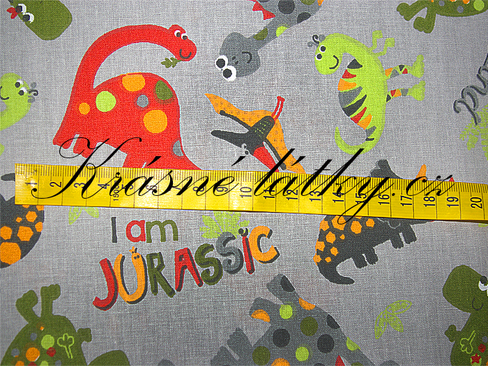 Dinosauři š. 160 cm bavlna, 150 g/m2