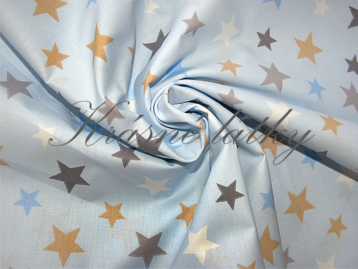 Hvězdy na modrém podkladu, bavlna, šířka 240 cm, plátno