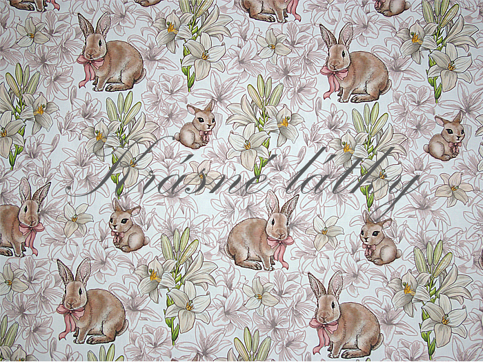 160 x 46 cm Králíček - 100% bavlna, š. 160 cm, 150 g/m2