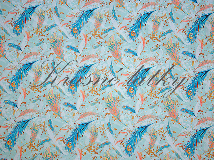 Paví pera š. 160 cm bavlna, 150 g/m2