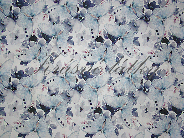 Motýli - 100% bavlna, š. 160 cm, 150 g/m2