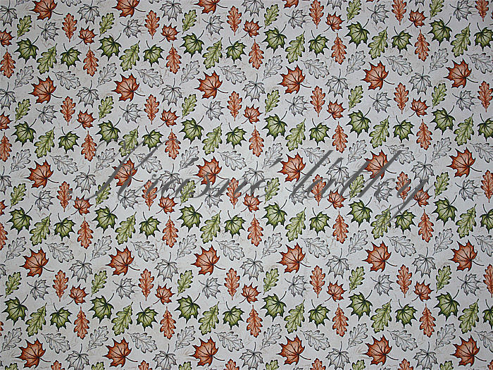 Javorové listy - 97 % bavlna, 3 % elastan, š. 155 cm, 290 g/m2