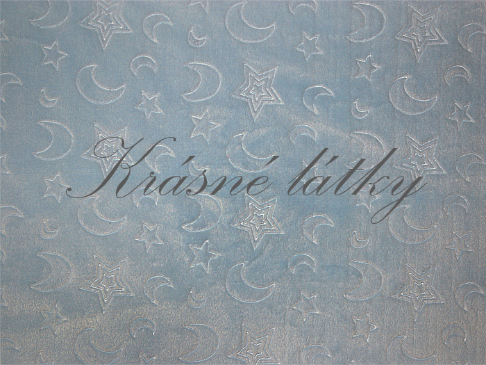 Měsíc a hvězdy, 100 % polyester, š. 160 cm, 380 g/m2