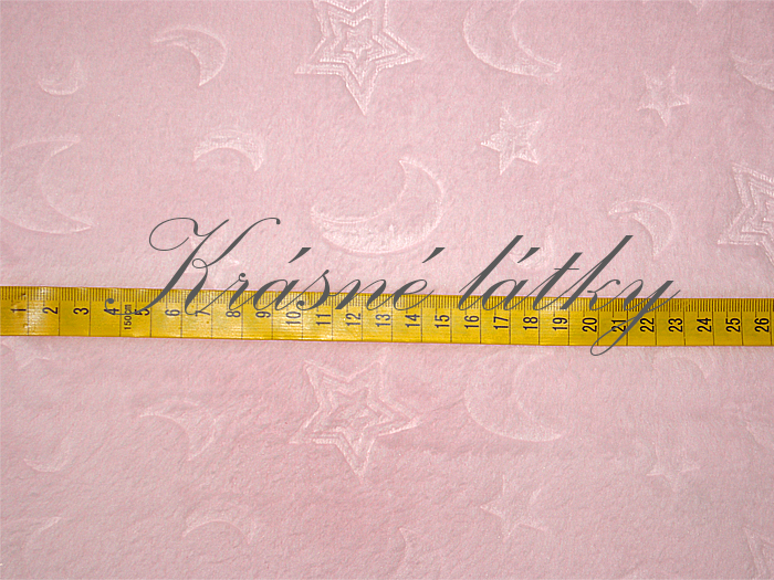 Měsíc a hvězdy, 100 % polyester, š. 160 cm, 380 g/m2