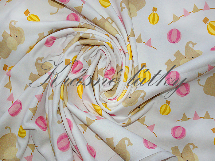 Sloní párty - 95 % organická bavlna, elastan 5 %, š. 165 cm, 210 g/m2 