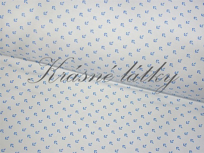 Kotvy - 95 % bavlna, elastan 5 %, š. 160 cm, 170 g/m2 