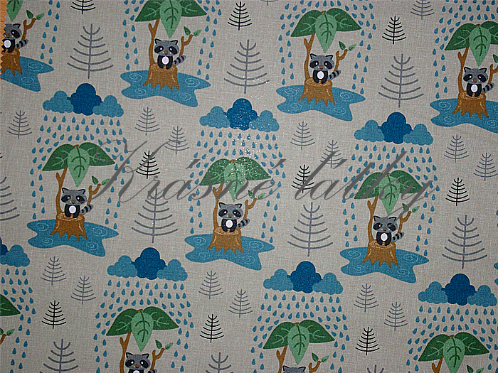 Mýval - 100% bavlna, š. 140 cm, 140 g/m2