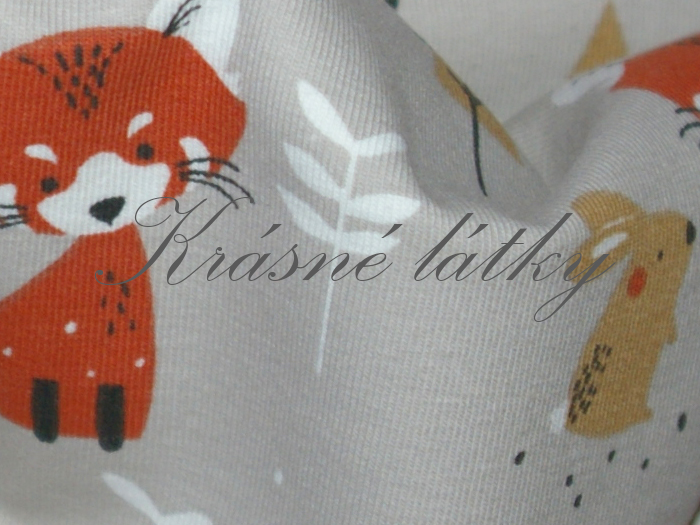 Lišák Vuk - 92 % bavlna, elastan 8 %, š. 150 cm, 220 g/m2