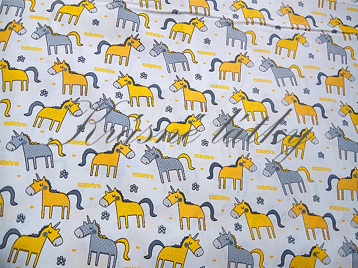 Koníčci - 100% bavlna, š. 140 cm, 130 g/m2