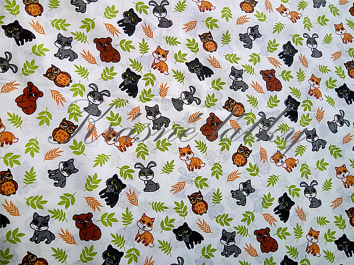 Zvířátka - 100% bavlna, š. 140 cm, 130 g/m2