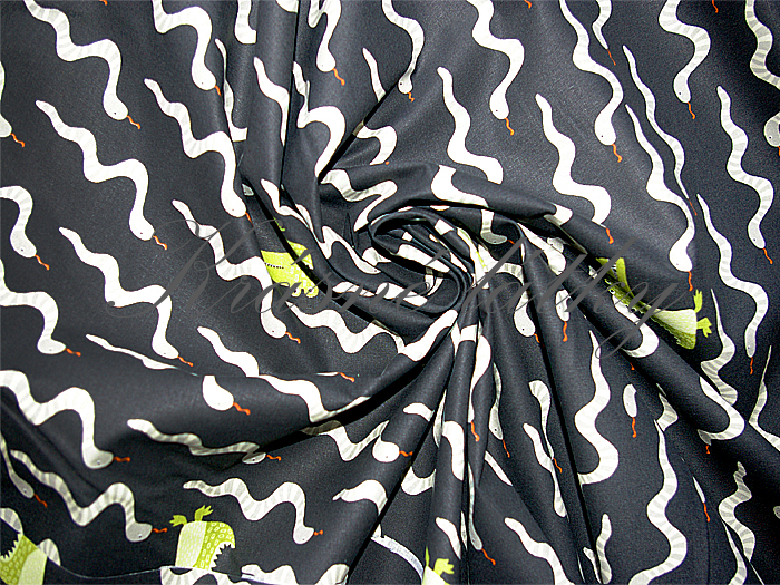 Hadi, krokodýl - 100% bavlna, š. 160 cm, 140 g/m2