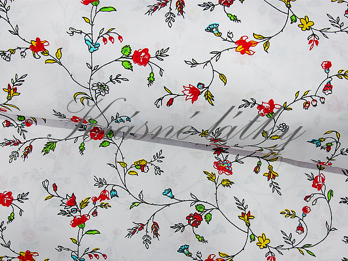 Drobné kvítky - 100% bavlna, 160 cm, 130 g/m2