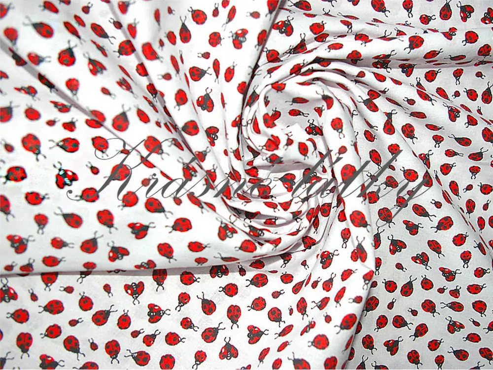 Berušky - 100% bavlna, š. 140 cm, 130 g/m2