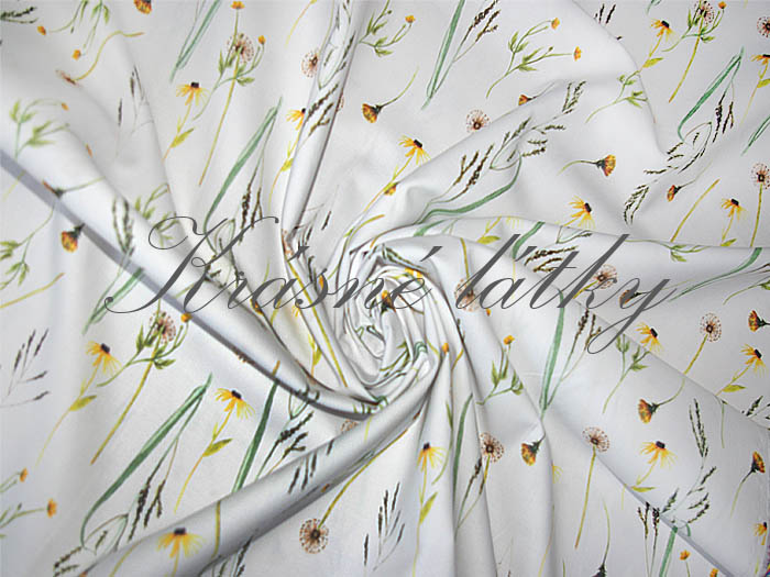 Jarní květiny - 100% bavlna, š. 160 cm, 150 g/m2