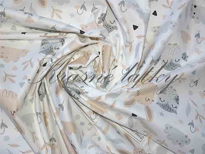 Dětská látka vzor lapač snů růžový - 100% bavlna - plátno, š. 160 cm, 130 g/m2