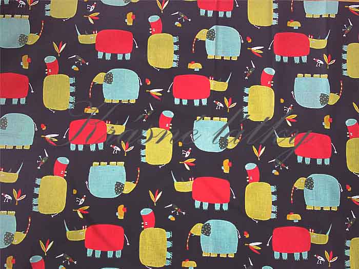 Bavlněné plátno s dětským vzorem, vzor barevná zvířátka - 100% bavlna, š. 150 cm, 115 g/m2, látky metráž