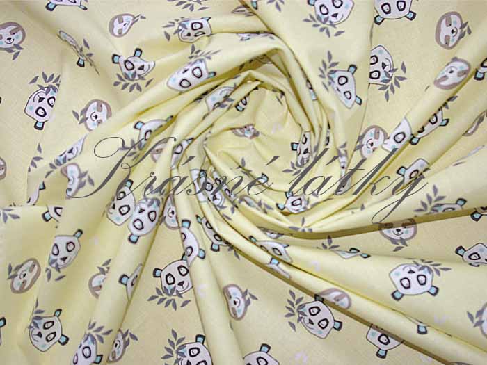 Bavlna zvířátko panda - 100% bavlna, š. 150 cm, 115 g/m2, látky metráž