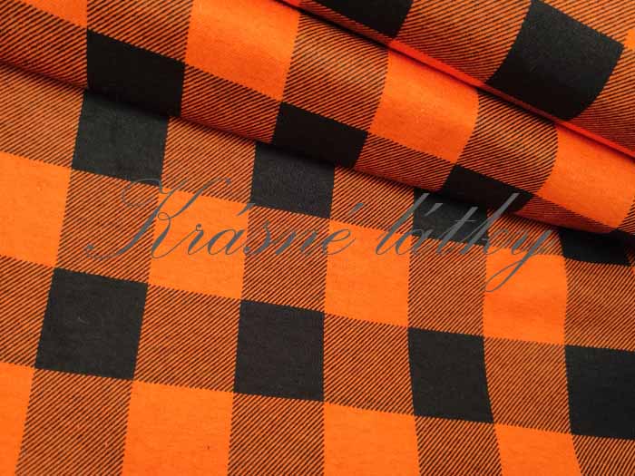 Potištěná bavlněná flanelová látka kostka 100% bavlna š. 150 cm látky metráž - flanel