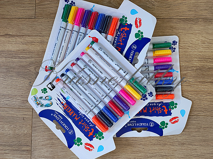 Barevné fixy na textil – sada 8 ks s tenkým hrotem