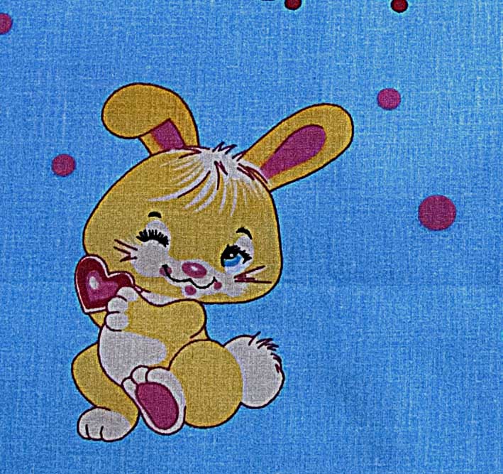 Zajíček modrý - 100% bavlna 