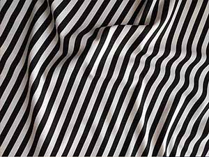 Černé pruhy, bavlněný úplet - 95 % bavlna, 5% elastan