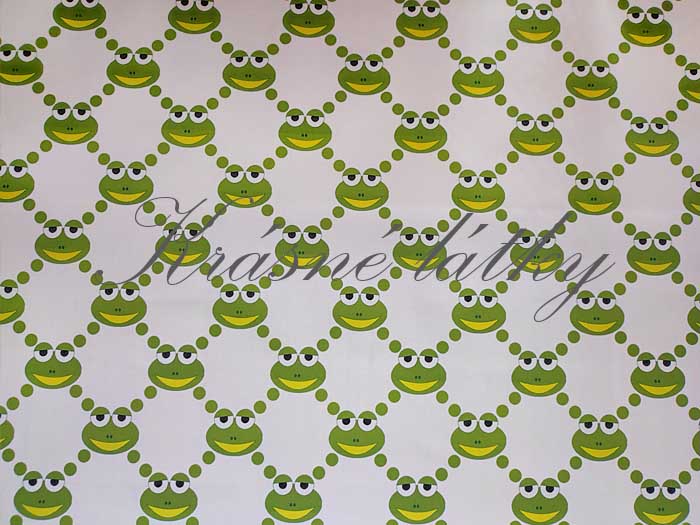 Bavlna žabky, dětské látky v metráži