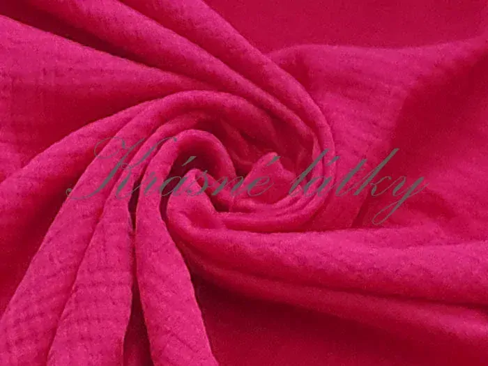 Mušelínové látky růžové, dětská látka metráž, bavlna