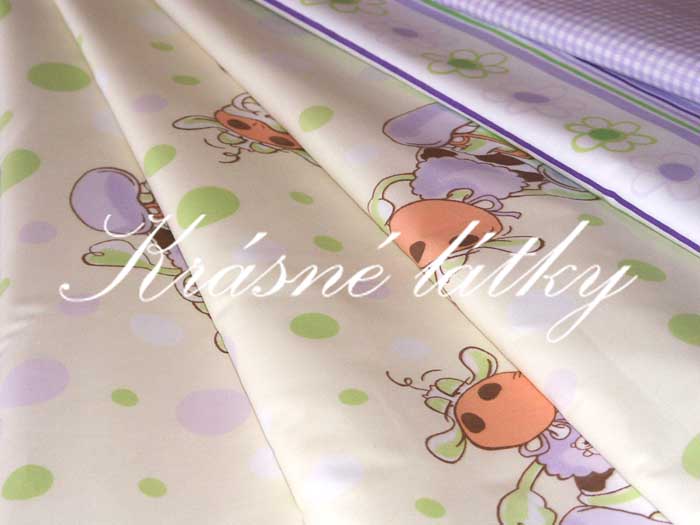 Miminko fialová kombinace - bavlněné plátno