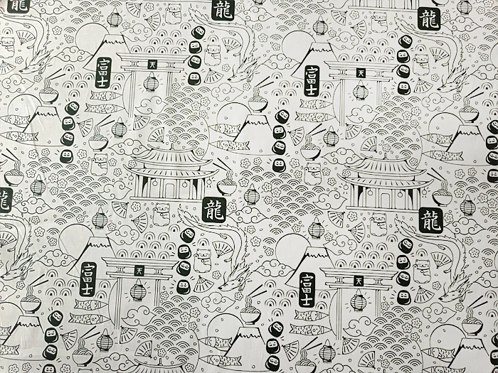 Látkové omalovánky – Japonsko