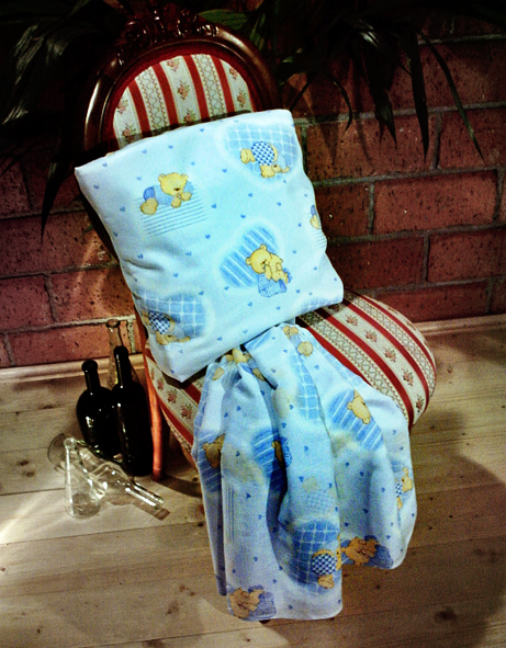 Medvídci modrá 2 - bavlna, polyester