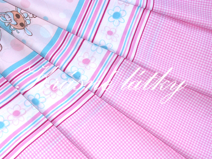 Miminko - růžová kombinace - 100% bavlněné plátno