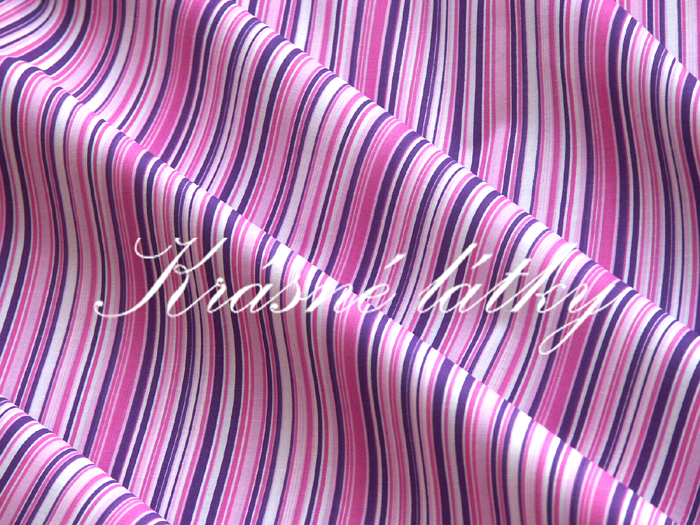 Růžovofialový proužek - šíře 240 cm