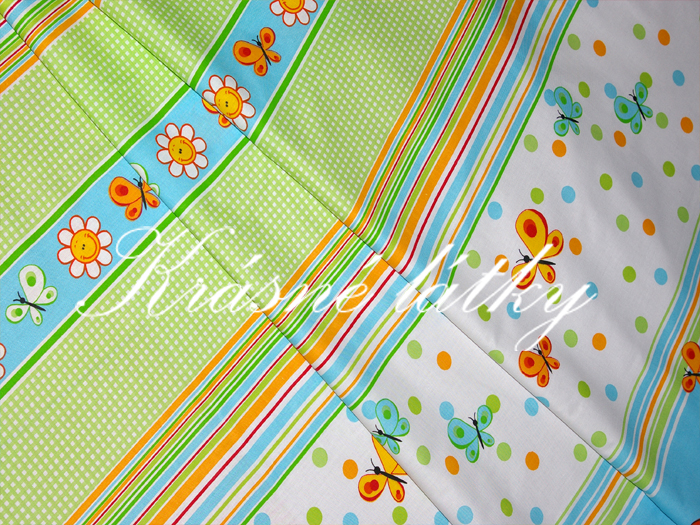 Drak na koloběžce zelená - 100% bavlna