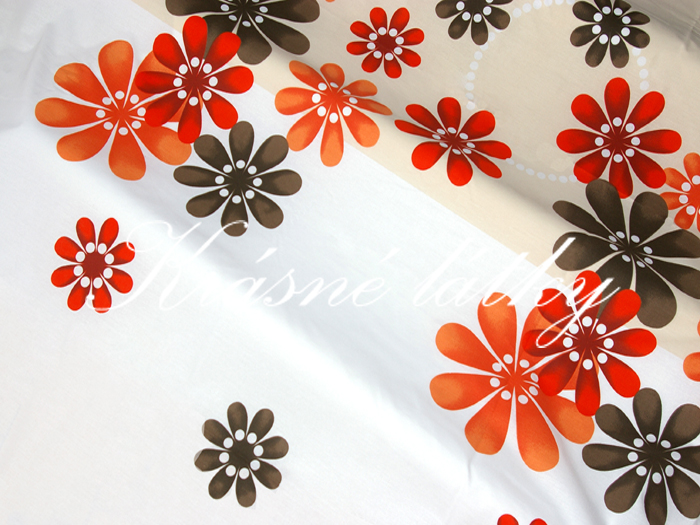 Vyprodáno Větší zářivé kytičky, šíře látky 240 cm, 100% bavlna