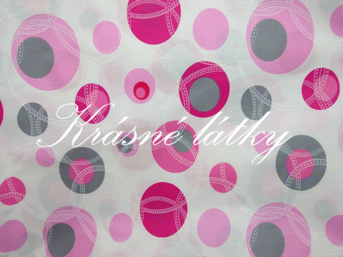 Kolečka růžová - šíře 240 cm