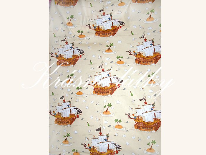 Pirátská loď - 100% bavlna vysoké kvality, š. 160 cm