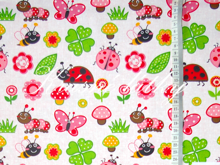 značková metráž v pěkné kvalitě drobný vzor Na louce - š. 160 cm 100% bavlna