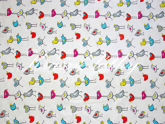 Ptáčci značková metráž v pěkné kvalitě - š.160 cm 100% bavlna