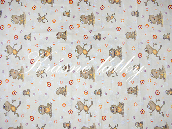 Žabičky okrové  š.140 cm 100% bavlna, hladké plátno