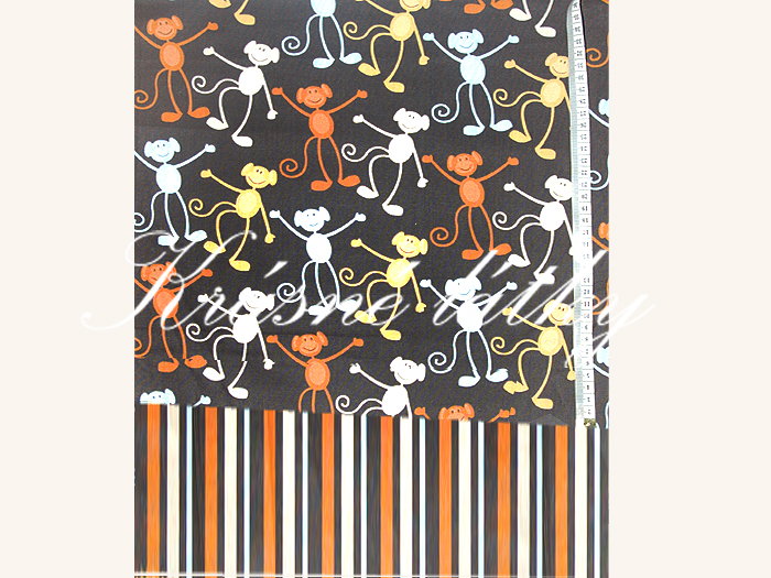 Opičky značková metráž v pěkné kvalitě  š. 160 cm 100% bavlna