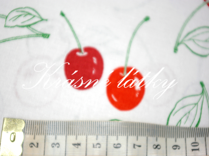 Třešničky značková metráž v pěkné kvalitě š.160 cm 100% bavlna