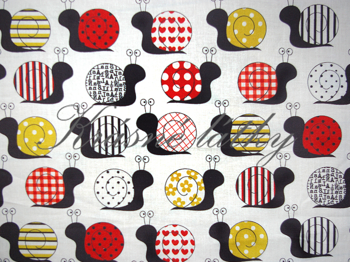 Šnečkové  - 100% bavlna vysoké kvality,š.160cm,145g/m2 krásní barevní šneci