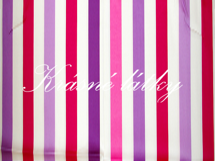 Pruhy růžový fialový, červený - šíře 240 cm Top kvalita!!